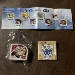 鬼滅の刃　くら寿司消しゴム　童磨　ニジゲンノモリ缶バッジ　玉壺