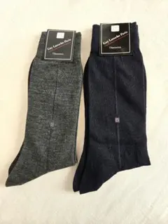 Guy Laroche ソックス 2足 グレー ネイビー 25cm 日本製