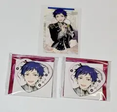 あんスタ　スタフォニ4th ハート缶バッジ　カード　伏見弓弦