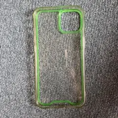iPhone用 クリアケース グリーン縁取りのサムネイル