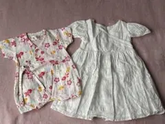 H&M 女の子 ベビー ワンピース セット 60 & (12-18М)