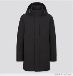 ユニクロ　ハイブリッドダウンコート　ブラック　S