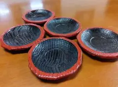 天然木を漆塗り加工の茶托