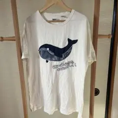 クジラ刺繍ホワイトTシャツ