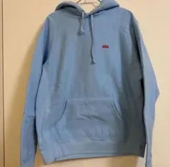 Supreme small box logoフーディー　スカイブルー Sサイズ