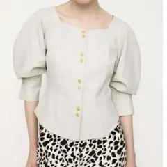 SLY スライ　ブラウス　バルーンスリーブ　7分袖　トップス　ベージュ　M