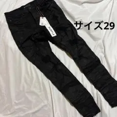 新品 PURPLE BRAND ブラックスキニーデニム 29 パープルブランド