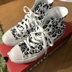 CONVERSE オールスター ヒョウ柄 ホワイト 23.5cm