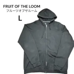 FRUIT OF THE LOOM フルーツオブザルーム ジップパーカー 黒 L