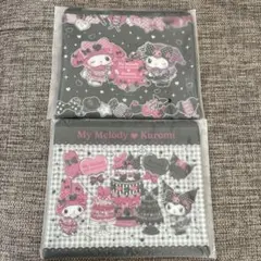 Happyくじ　マイメロ＆クロミ　E賞 フラットポーチ　2種セット