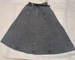 niko and ... デニム ロングスカート グレー Lサイズ