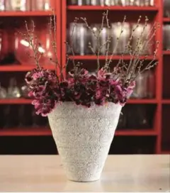 レース調　陶器　花瓶　フランフラン　フラワーベース　サイカ・ドルチェベース