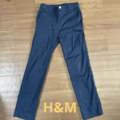 キッズ　ロングパンツ　ネイビー　H&M