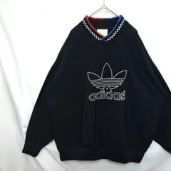 【美品】adidas　アディダス　トレフォイルロゴ　90s　ナイロンプルオーバー