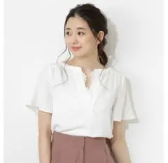 【新品未使用】natural beauty basic レース半袖ブラウス