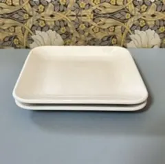ホワイト 四角皿 2枚セット