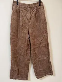 ブラウン コーデュロイ カジュアルパンツ M