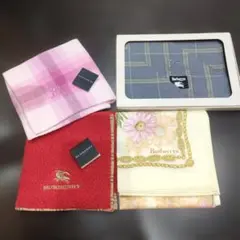 BURBERRY タオルハンカチ ハンカチ 4枚まとめ　新品未使用