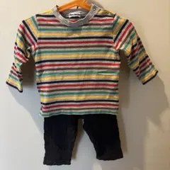 moujonjon 長袖Tシャツ ケーブルニット風レギンス セット