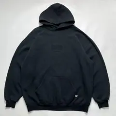 90s ラッセル USA製 黒無地 パーカー 2XL ブラック 9138B
