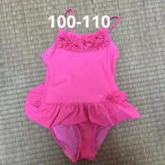 H&M ピンク フリル ワンピース水着 110/116