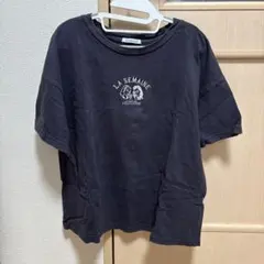 OLIVE des OLIVE ロゴプリント 半袖Tシャツ ブラックのサムネイル