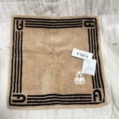 新品未使用 FURLA タオルハンカチ ベア刺繍 ベージュ 誕プレ ギフトのサムネイル