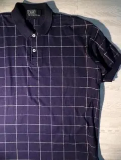 90s ラルフローレン ポロシャツ チェック 裾刺繍