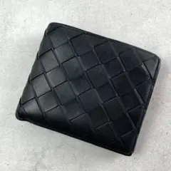 【極美品】Bottega ボッテガ 二つ折り財布 IC搭載ブラックのサムネイル