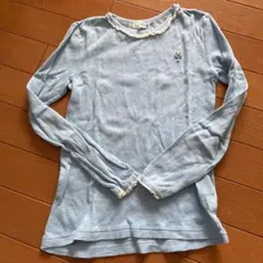 【130】knit planner 水色 長袖カットソー ニットプランナー　綿