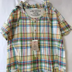 CUBE SUGAR チェックフードワンピース　新品　キューブシュガー