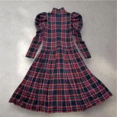 美品✨AUTUMN ADEIGBO タータンチェック　ドレス　ワンピース　フレア