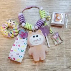 むにゅ ドーナツ にゃおちゃ じゃらじゃらキーホルダー