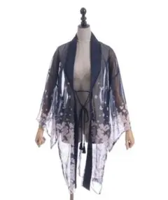 axes femme kawaii 桜柄 羽織り