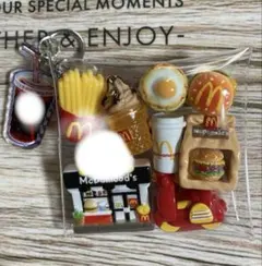 ☆ガチャ詰めポーチ ハンバーガーやんミニチュア キーホルダー