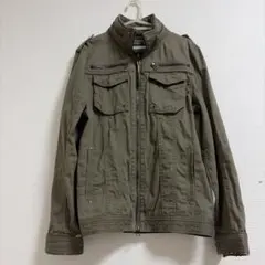「CLONE DEVGRU」ミリタリージャケット カーキ Mジップアップ