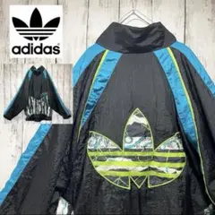 レア　古着 80年代 アディダス バックロゴ ナイロンジャケット ヴィンテージ
