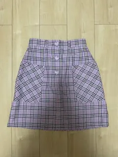 MILK チェック柄ミニスカート