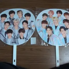 snowman うちわ 2枚セット