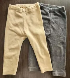 ユニクロ　コーデュロイパンツ 80サイズ ベージュ グレー2枚セット