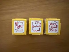 評価スタンプ 3個セット OK Excellent Very Good