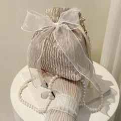 SHEIN ショルダーバッグ ピンク パール リボン 浴衣