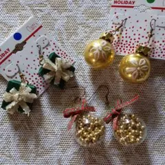 クリスマス飾り　ピアス
