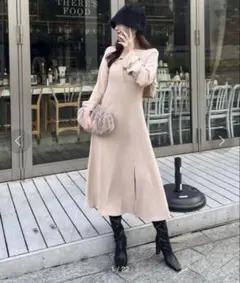 未使用　ロイヤルパーティー　フレアワンピース　グレー