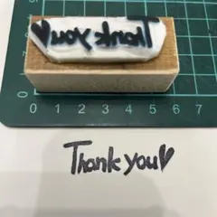消しゴムはんこ　「Thank you」