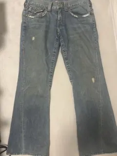 True religion 32 JOEY SUPERT フレア 白ステッチ - メルカリ