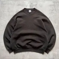 90s USA製　BVD　ビンテージ　スウェット　無地　墨黒　フェード