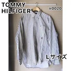 【即購入可】TOMMY HILFIGER ストライプシャツ Lサイズ【中古】