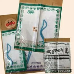 アンパンマンミュージアム てるてる坊主 ハンカチ メロンパンナ、ばいきんまん