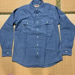 未使用　CAMCO カムコ シャンブレーシャツ　Ｌサイズ　ブルーのサムネイル